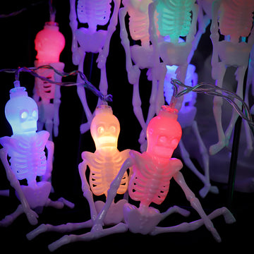 Halloween Skeleton Frame String Lights Battery Operated 12 LEDs